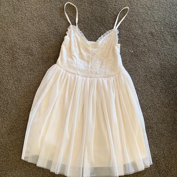 San Souchi Lace and Toole Dress Summer Spaghetti Strap Dress - Picture 3 of 7